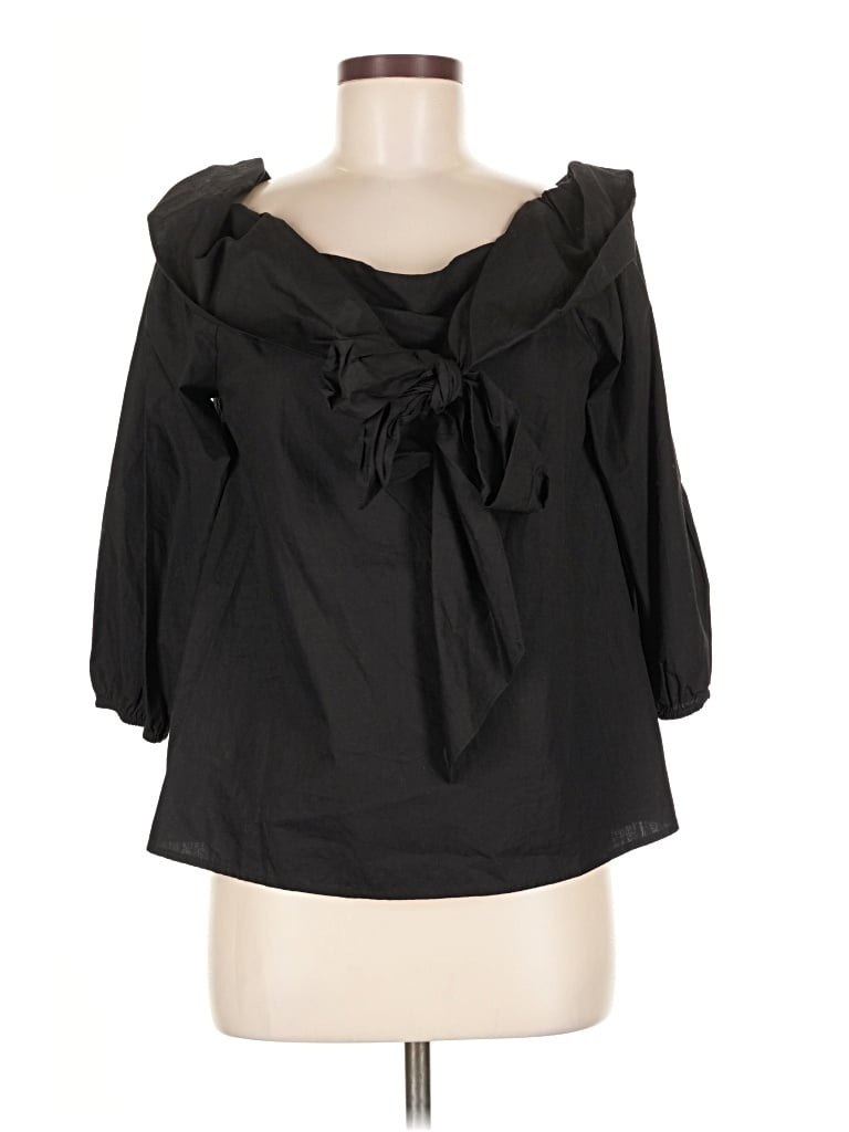 Timing 3/4 Sleeve Blouse In Black