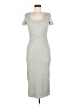 Jun & Ivy Solid Gray Casual Dress Size M - photo 1