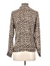 Atmosphere Animal Print Tan Long Sleeve Blouse Size 4 - photo 2