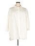 Soft Focus Ivory 3/4 Sleeve Button-Down Shirt Size 22W - photo 1
