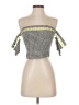 Lulumari Yellow Gray Short Sleeve Blouse Size S - photo 1