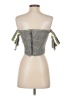 Lulumari Yellow Gray Short Sleeve Blouse Size S - photo 2