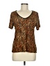 JKLA Animal Print Brown Short Sleeve T-Shirt Size M - photo 1