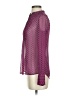 QMack 100% Polyester Polka Dots Purple Long Sleeve Blouse Size XS - photo 5