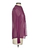 QMack 100% Polyester Polka Dots Purple Long Sleeve Blouse Size XS - photo 4