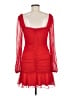 Dee Elly 100% Polyester Red Cocktail Dress Size M - photo 2