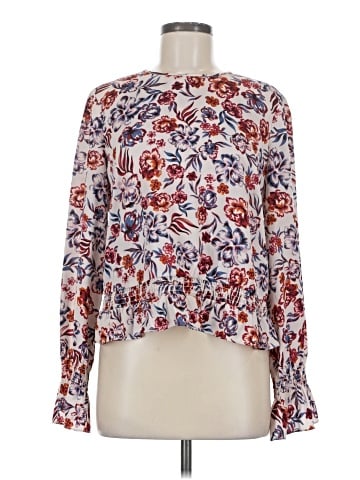 Scripted Long Sleeve Blouse (view 1)
