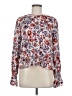 Scripted 100% Polyester Floral Ivory Long Sleeve Blouse Size M - photo 1