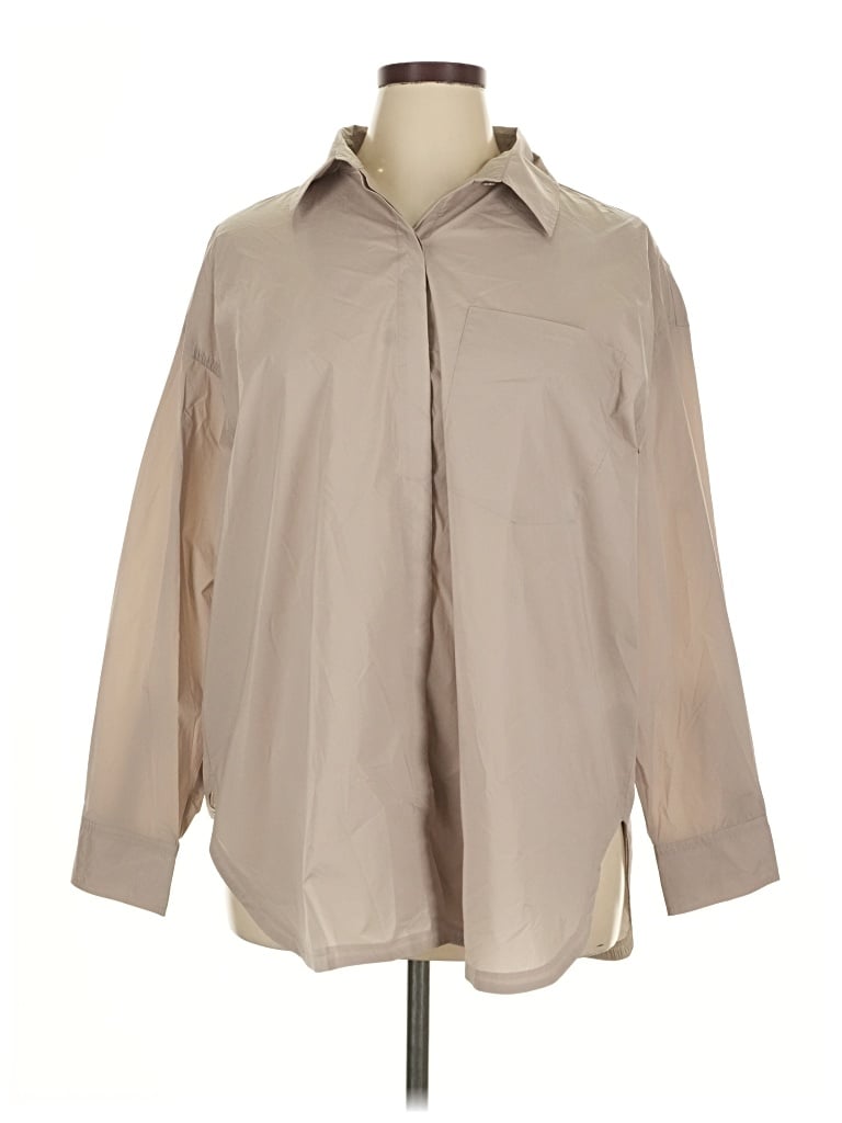 Pre-owned Ypb 3/4 Sleeve Blouse In Brown