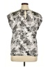 Halogen 100% Polyester Silver Sleeveless Blouse Size XL - photo 2