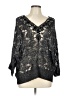 Chico's Metallic Black Pullover Sweater Size Lg (2) - photo 1