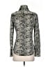 Zara Animal Print Silver Long Sleeve Blouse Size XS - photo 2