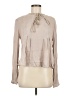 Floreat Tan Long Sleeve Blouse Size 8 - photo 1