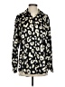 Zara Animal Print Black Long Sleeve Blouse Size XS - photo 1