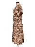 Tory Burch 100% Polyester Animal Print Brown Casual Dress Size XS - photo 5