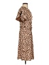 Tory Burch 100% Polyester Animal Print Brown Casual Dress Size XS - photo 4