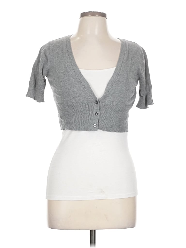 Pre-owned Mossimo Cardigan Sweater In Gray
