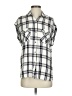 Rails 100% Rayon Plaid Silver Short Sleeve Blouse Size XS - photo 1