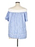 Westbound Blue Short Sleeve Blouse Size 1X - photo 2