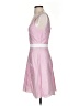 Abaete 100% Silk Checkered-gingham Pink Cocktail Dress Size 0 - photo 5