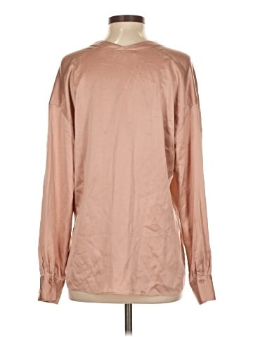 Vince. Long Sleeve Silk Top (view 2)