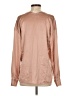 Vince. 100% Silk Tan Long Sleeve Silk Top Size S - photo 2