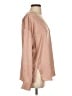 Vince. 100% Silk Tan Long Sleeve Silk Top Size S - photo 4