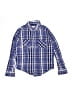 Mudd Plaid Blue Long Sleeve Button-Down Shirt Size 7 - 8 - photo 1
