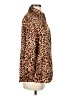 Zara 100% Viscose Animal Print Brown 3/4 Sleeve Button-Down Shirt Size S - photo 4