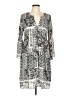Sunny Leigh 100% Polyester Print Gray Casual Dress Size L - photo 1