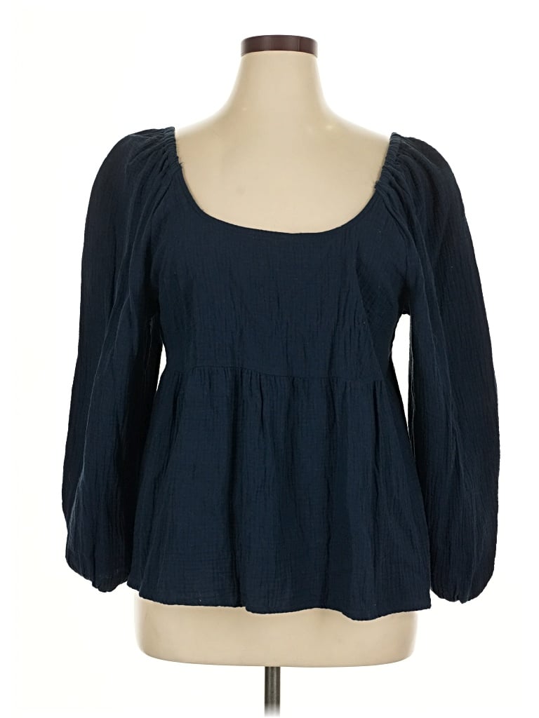 Pre-owned Universal Thread 3/4 Sleeve Blouse In Blue