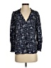 Aqua 100% Polyester Paisley Blue 3/4 Sleeve Blouse Size S - photo 1