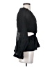Something Navy Black Long Sleeve Blouse Size XS - photo 4