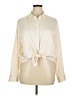 Gap 100% Polyester Ivory Long Sleeve Blouse Size XL - photo 1