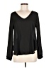 Lush 100% Polyester Black Long Sleeve Blouse Size M - photo 1