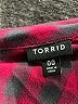 Torrid Plaid Burgundy Pink Long Sleeve Button-Down Shirt Size Med Plus (00) - photo 7