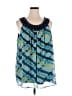 Fashion Bug 100% Polyester Blue Teal Sleeveless Blouse Size 2X - photo 1