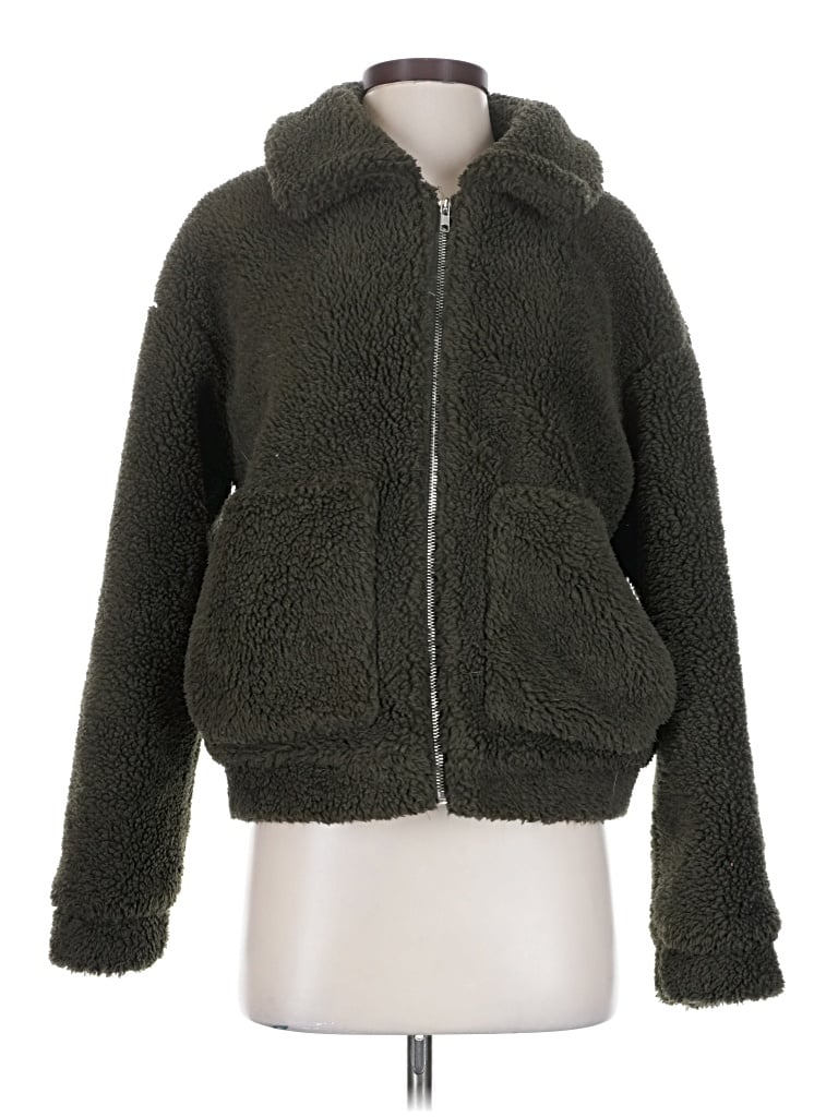 Pre-owned Merokeety Faux Fur Jacket In Green