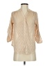 Collective Concepts 100% Polyester Chevron-herringbone Tan 3/4 Sleeve Blouse Size XS - photo 1