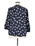 Talbots Outlet 100% Rayon Blue 3/4 Sleeve Blouse Size XL - photo 2