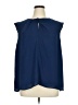West K 100% Polyester Blue Sleeveless Blouse Size 1X - photo 1