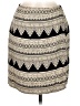 MONTE Chevron-herringbone Ivory Casual Skirt Size 8 - photo 1