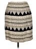 MONTE Chevron-herringbone Ivory Casual Skirt Size 8 - photo 2