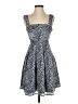 eShakti 100% Polyester Hearts Blue Casual Dress Size XS - photo 1