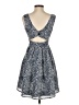 eShakti 100% Polyester Hearts Blue Casual Dress Size XS - photo 2