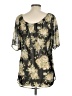 Bobeau 100% Polyester Black Short Sleeve Blouse Size M - photo 2