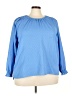 Jessica Simpson Blue Long Sleeve Blouse Size 2X - photo 1