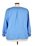 Jessica Simpson Blue Long Sleeve Blouse Size 2X - photo 2