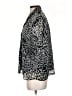 Argenti Animal Print Silver Short Sleeve Blouse Size 4 - photo 5