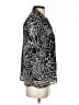 Argenti Animal Print Silver Short Sleeve Blouse Size 4 - photo 4